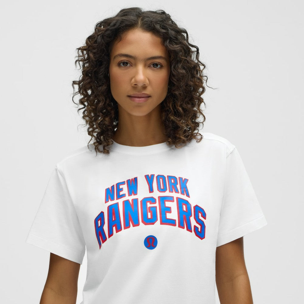 New York Rangers lululemon Women's All Yours Organic Cotton T-Shirt - White - NHL