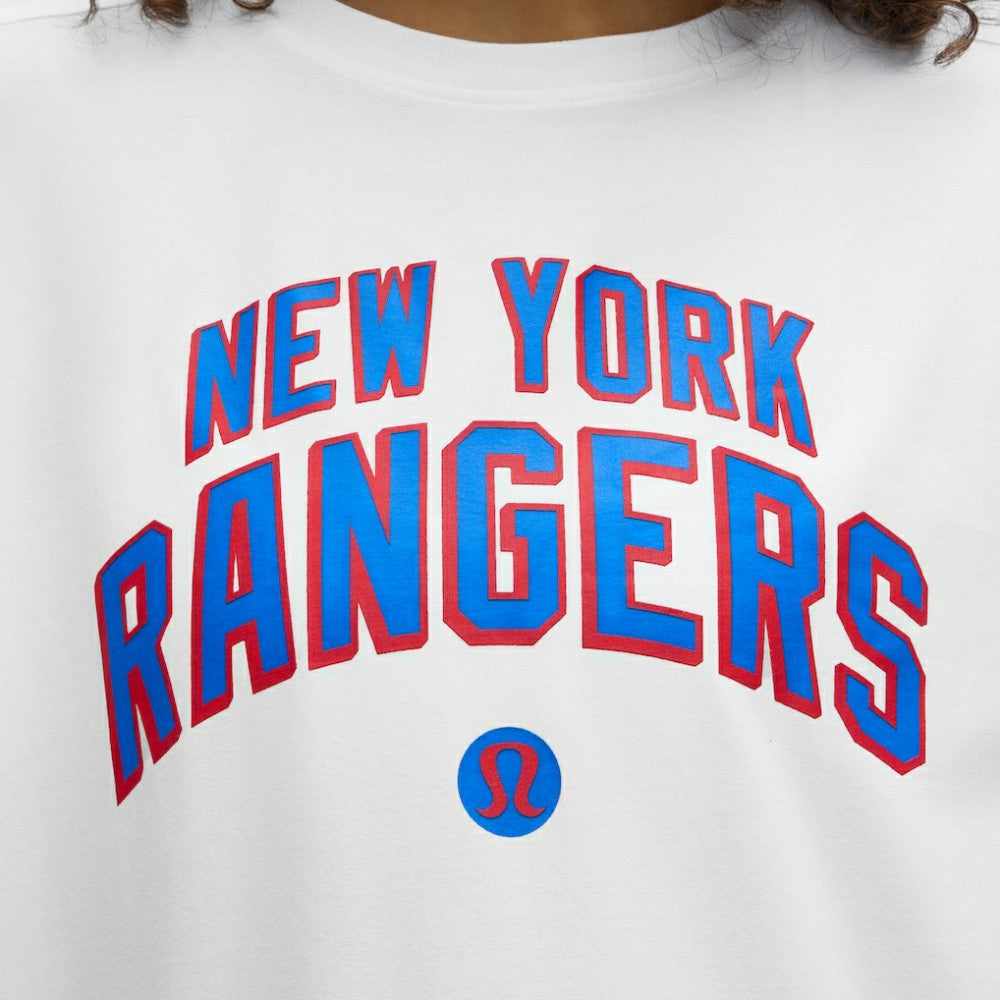 New York Rangers lululemon Women's All Yours Organic Cotton T-Shirt - White - NHL