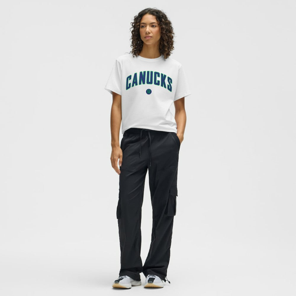 Vancouver Canucks lululemon Women's All Yours Organic Cotton T-Shirt - White - NHL