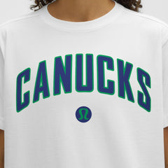 Vancouver Canucks lululemon Women's All Yours Organic Cotton T-Shirt - White - NHL