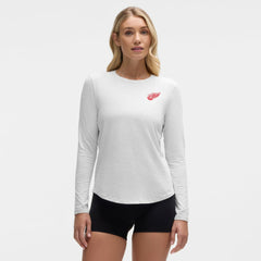 Detroit Red Wings lululemon Women's Love Long Sleeve T-Shirt - Heathered Core Ultra Light Grey - NHL