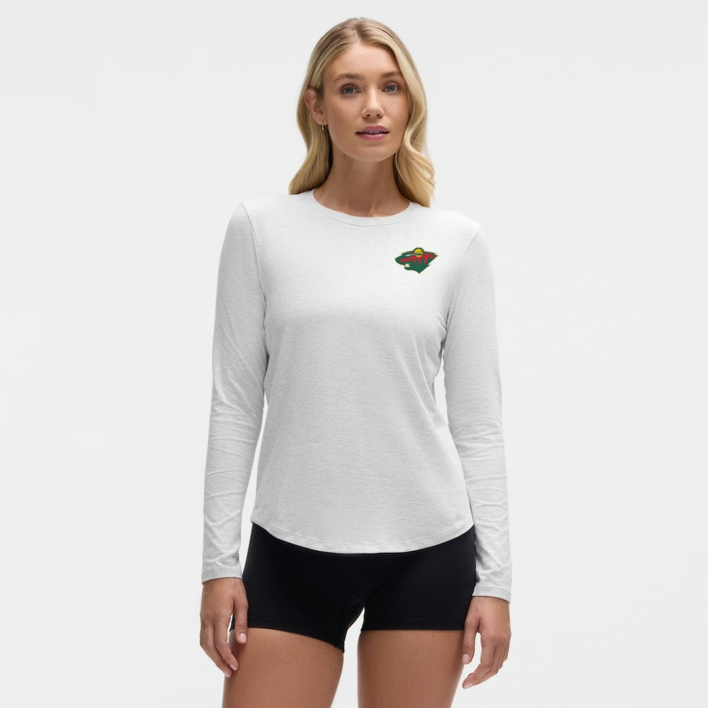 Minnesota Wild lululemon Women's Love Long Sleeve T-Shirt - Heathered Core Ultra Light Grey - NHL
