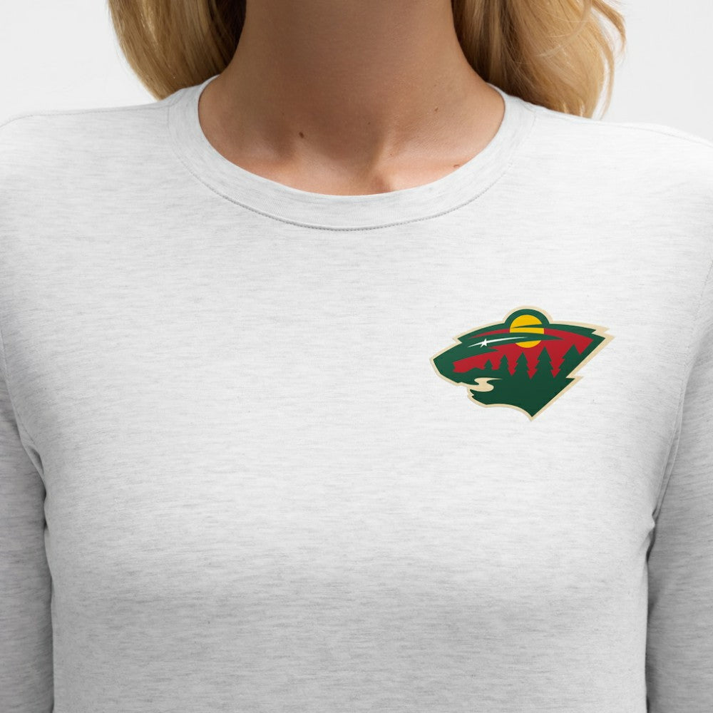 Minnesota Wild lululemon Women's Love Long Sleeve T-Shirt - Heathered Core Ultra Light Grey - NHL