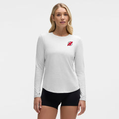 New Jersey Devils lululemon Women's Love Long Sleeve T-Shirt - Heathered Core Ultra Light Grey - NHL