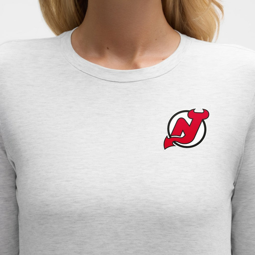 New Jersey Devils lululemon Women's Love Long Sleeve T-Shirt - Heathered Core Ultra Light Grey - NHL