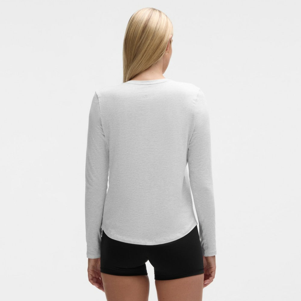 Seattle Kraken lululemon Women's Love Long Sleeve T-Shirt - Heathered Core Ultra Light Grey - NHL