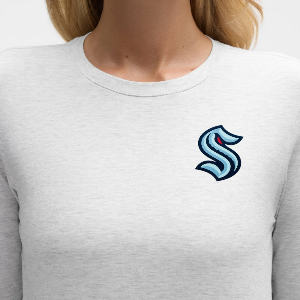 Seattle Kraken lululemon Women's Love Long Sleeve T-Shirt - Heathered Core Ultra Light Grey - NHL