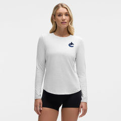 Vancouver Canucks lululemon Women's Love Long Sleeve T-Shirt - Heathered Core Ultra Light Grey - NHL