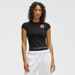 New Jersey Devils lululemon Women's Baby T-Shirt - Black - NHL