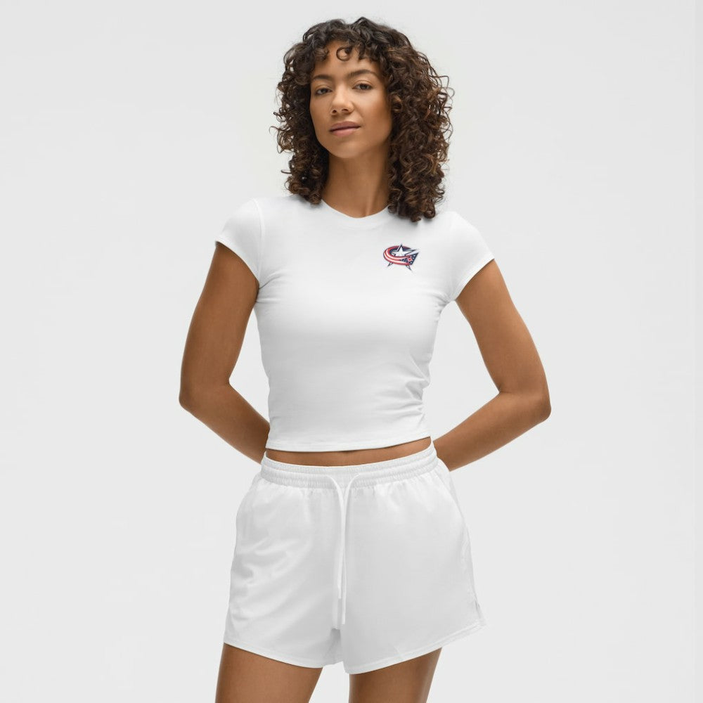Columbus Blue Jackets lululemon Women's Baby T-Shirt - White - NHL