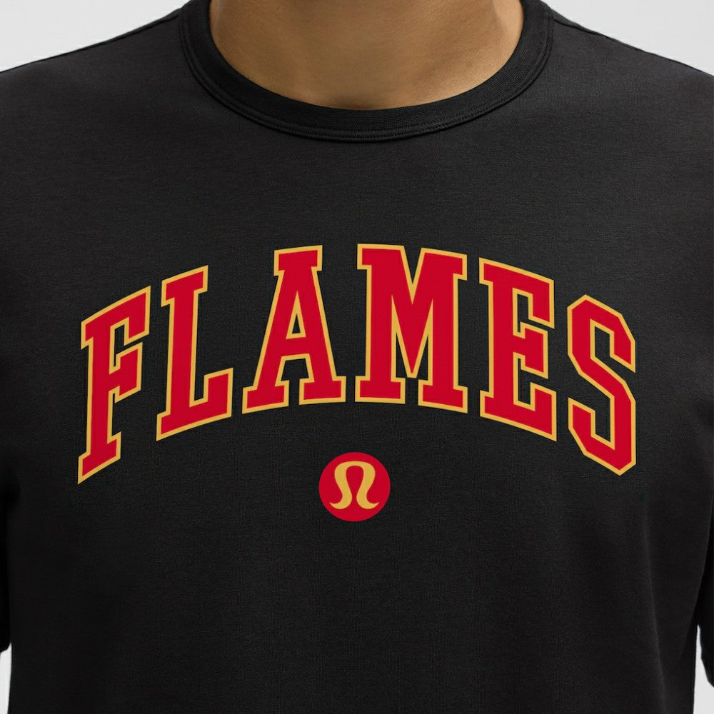 Calgary Flames lululemon Organic Cotton Classic-Fit T-Shirt - Black - NHL