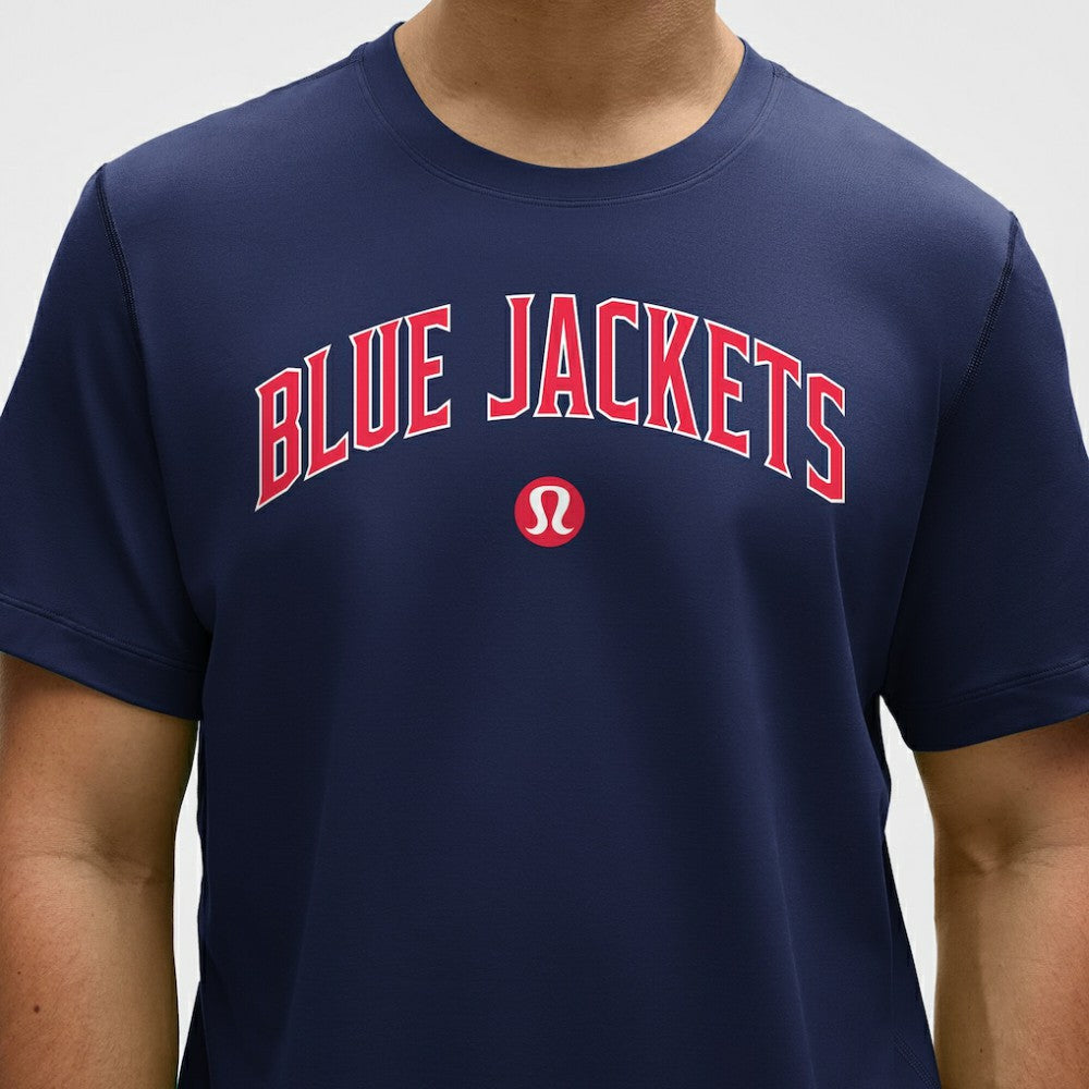 Columbus Blue Jackets lululemon Organic Cotton Classic-Fit T-Shirt - Blue - NHL