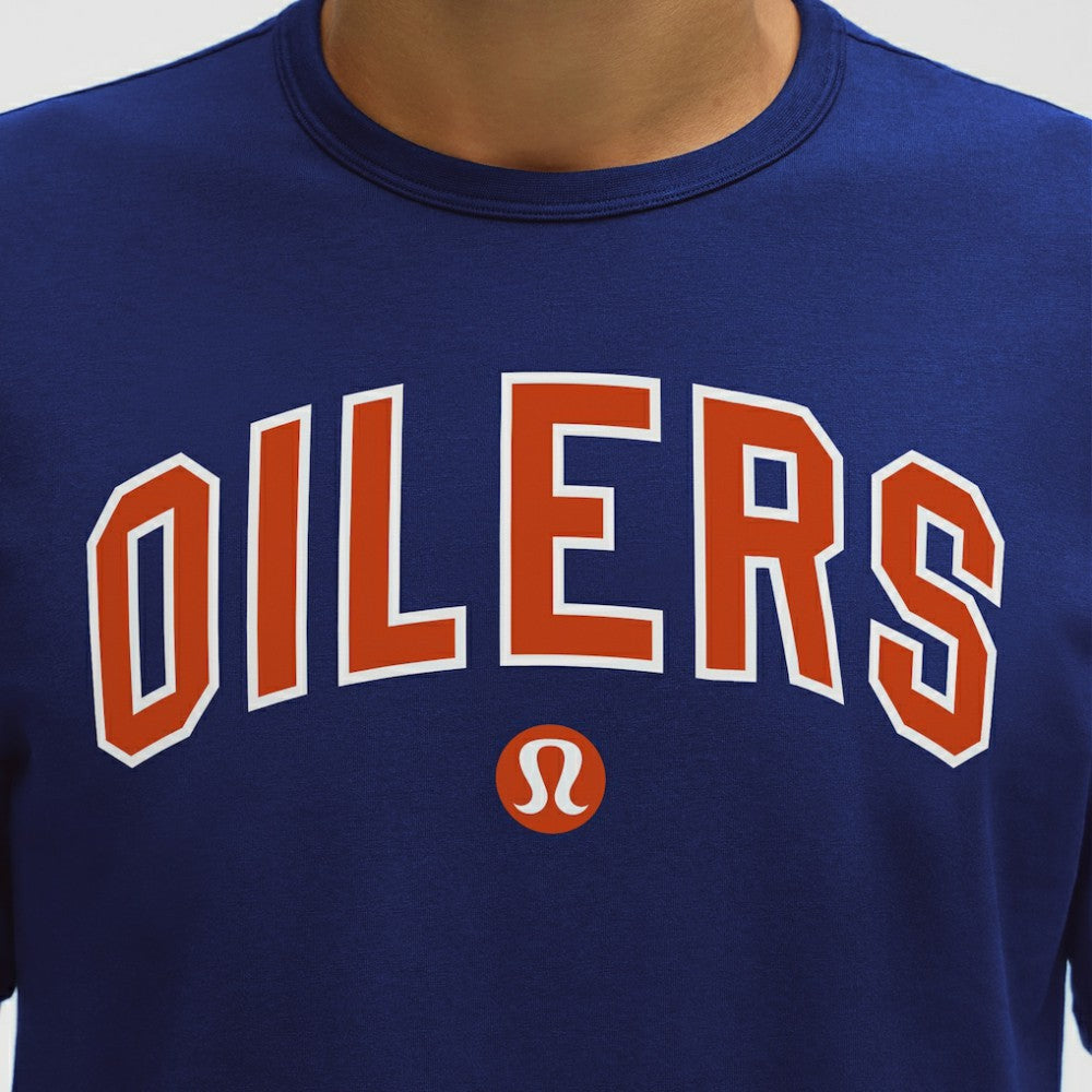 Edmonton Oilers lululemon Organic Cotton Classic-Fit T-Shirt - Larkspur - NHL