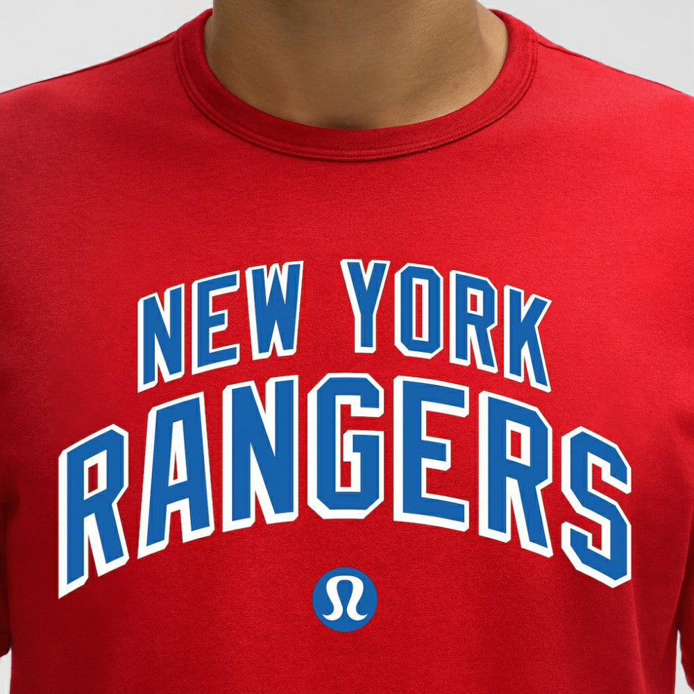New York Rangers lululemon Organic Cotton Classic-Fit T-Shirt - True Red - NHL