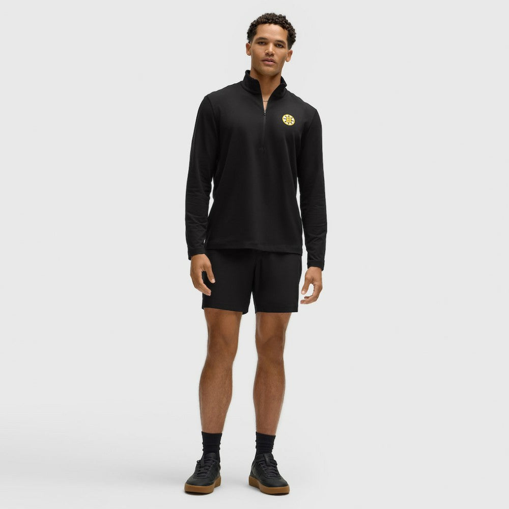 Boston Bruins lululemon Soft Jersey Half-Zip Pullover - Black - NHL