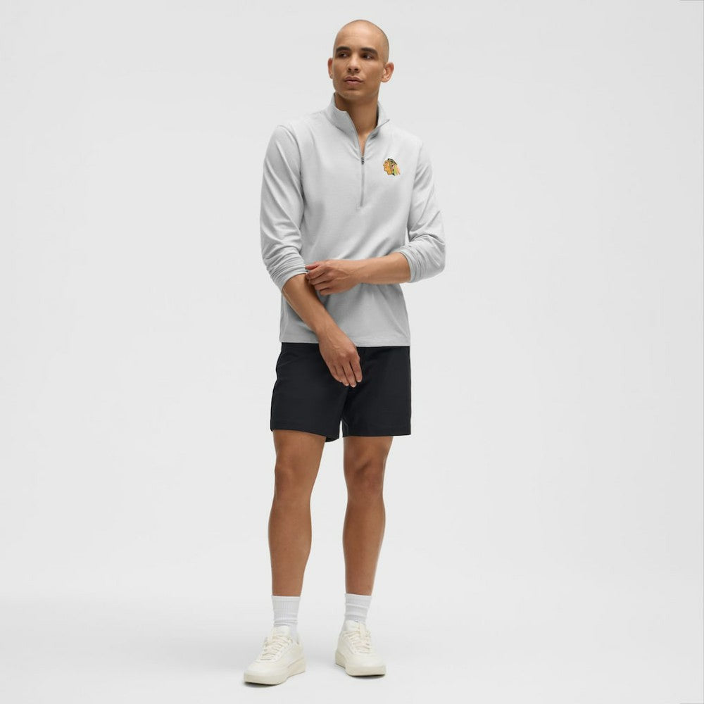 Chicago Blackhawks lululemon Soft Jersey Half-Zip Pullover - Heather Gray - NHL
