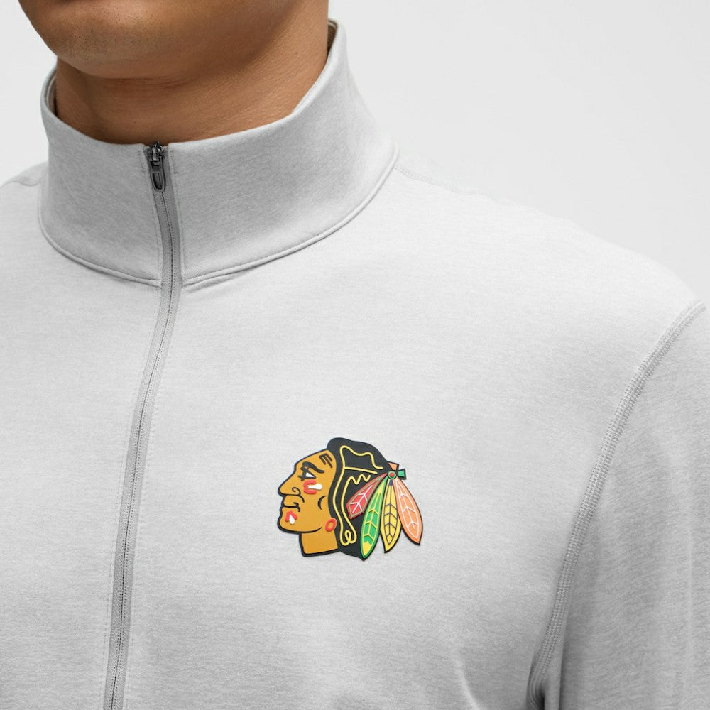 Chicago Blackhawks lululemon Soft Jersey Half-Zip Pullover - Heather Gray - NHL
