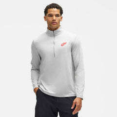 Detroit Red Wings lululemon Soft Jersey Half-Zip Pullover - Heather Gray - NHL
