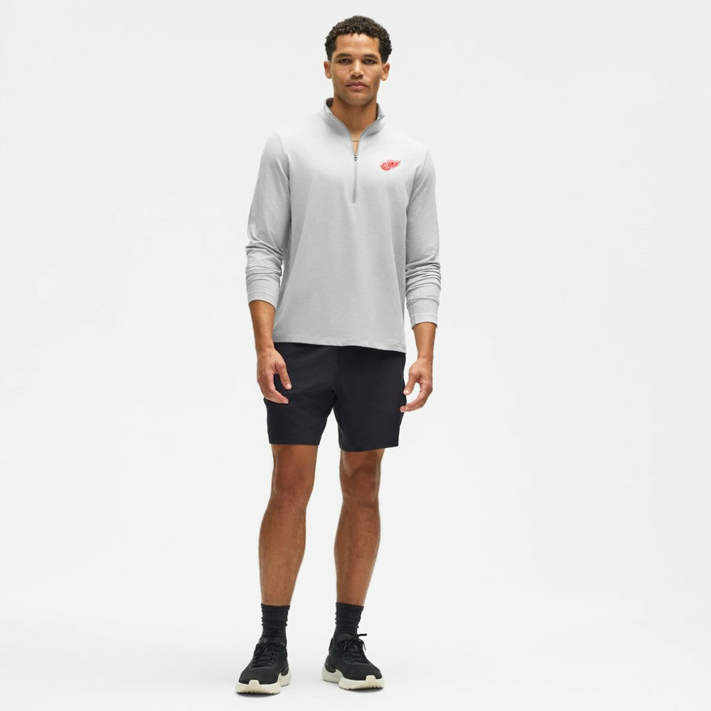 Detroit Red Wings lululemon Soft Jersey Half-Zip Pullover - Heather Gray - NHL