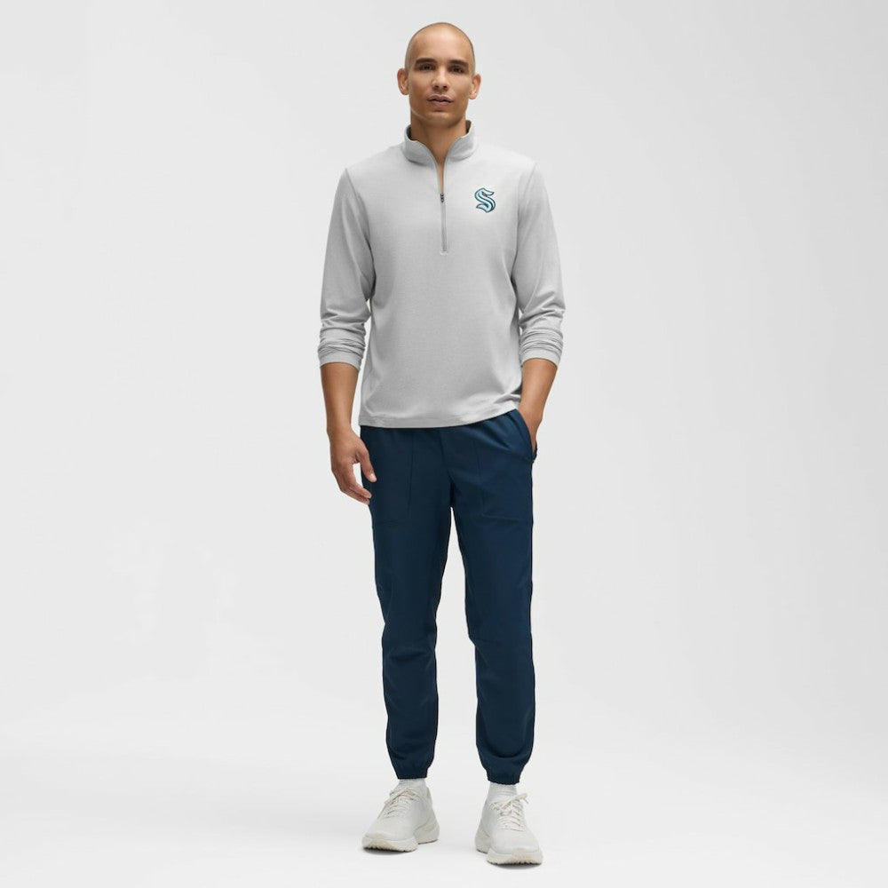 Seattle Kraken lululemon Soft Jersey Half-Zip Pullover - Heather Gray - NHL