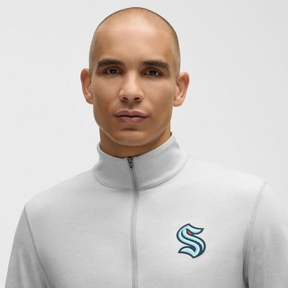 Seattle Kraken lululemon Soft Jersey Half-Zip Pullover - Heather Gray - NHL