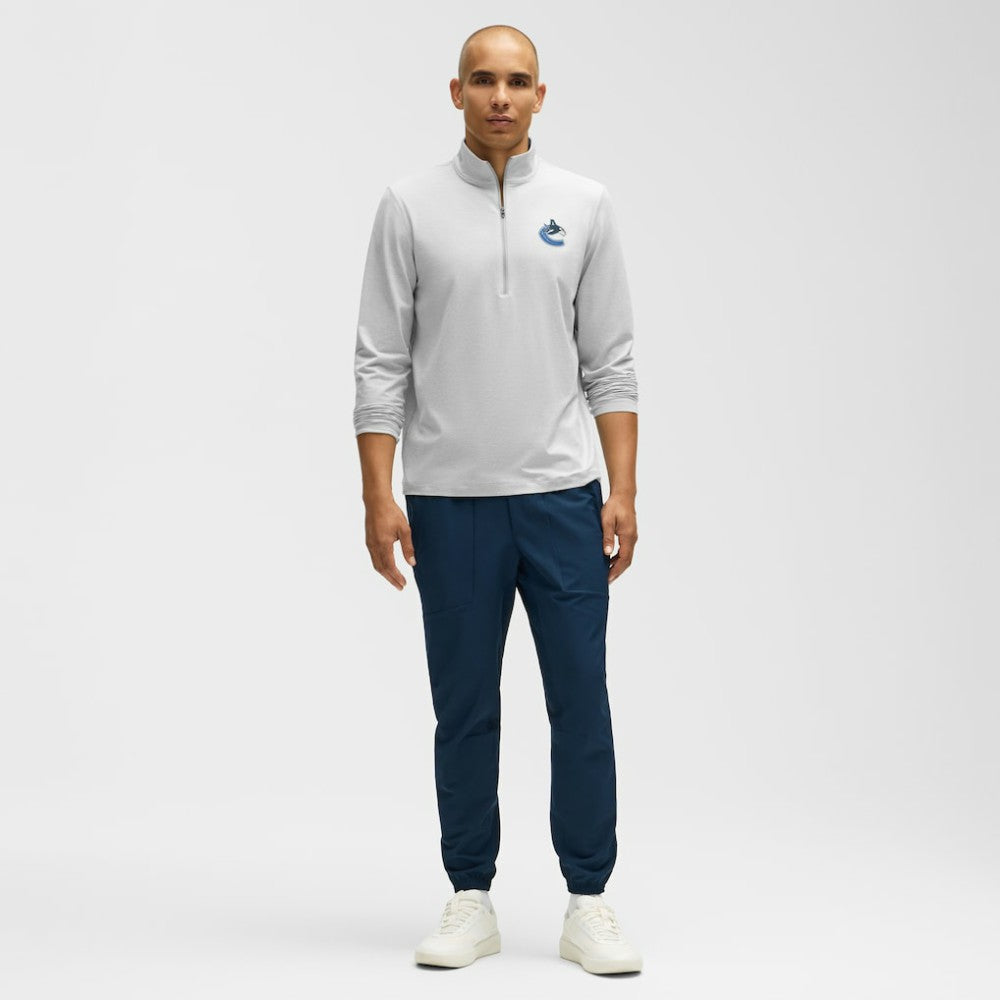 Vancouver Canucks lululemon Soft Jersey Half-Zip Pullover - Heather Gray - NHL