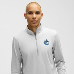 Vancouver Canucks lululemon Soft Jersey Half-Zip Pullover - Heather Gray - NHL