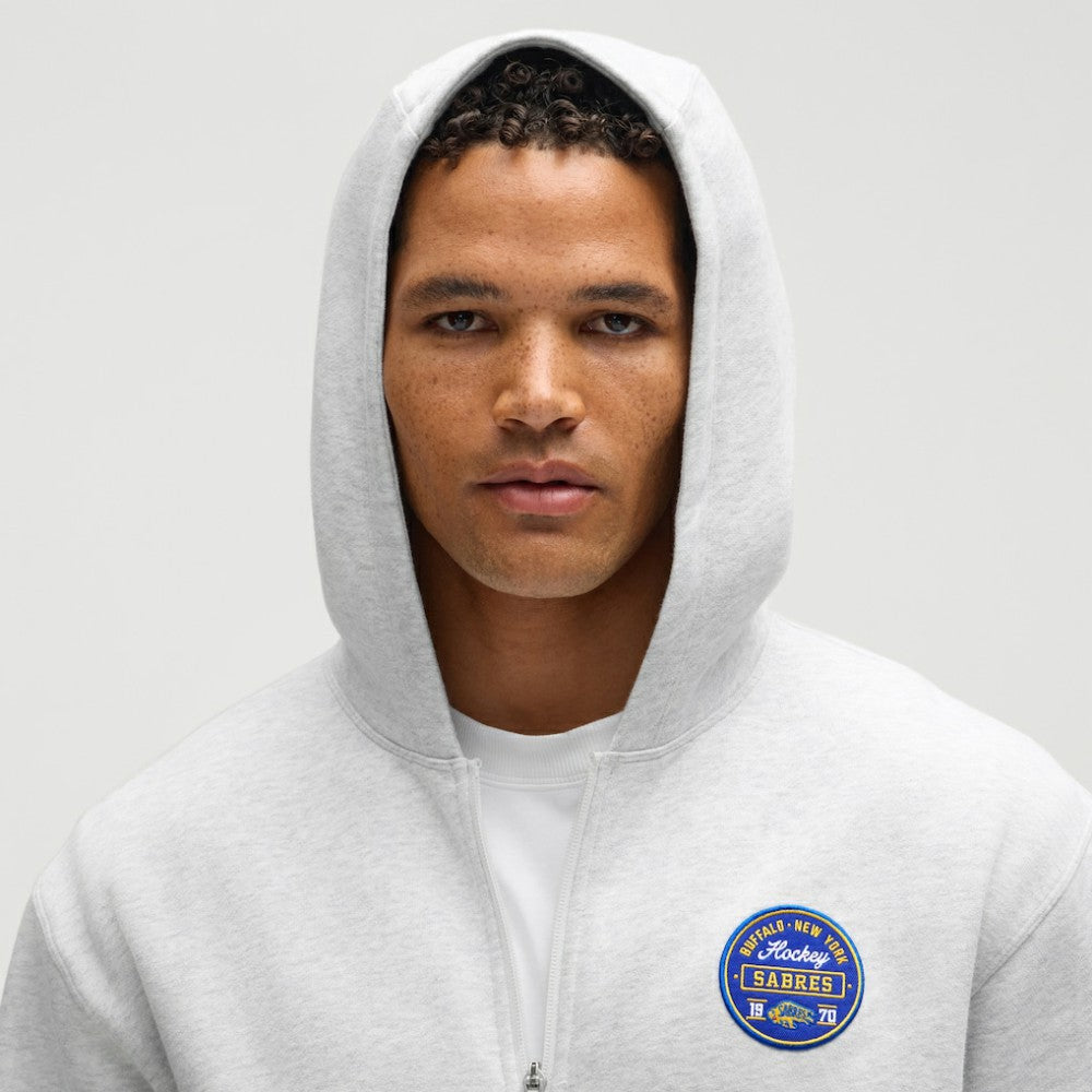 Buffalo Sabres lululemon Steady State Full-Zip Hoodie - Heathered Core Ultra Light Grey - NHL