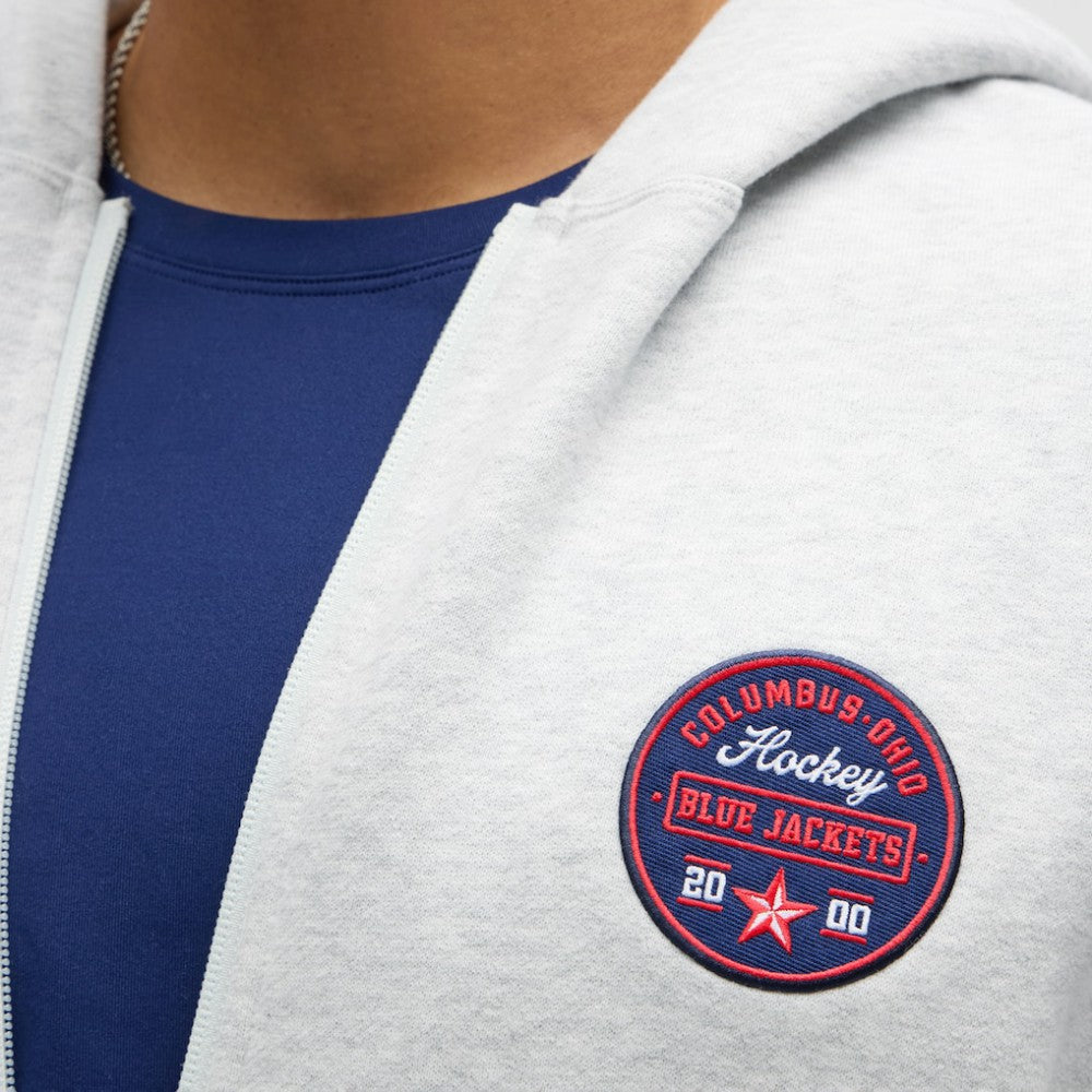 Columbus Blue Jackets lululemon Steady State Full-Zip Hoodie - Heathered Core Ultra Light Grey - NHL