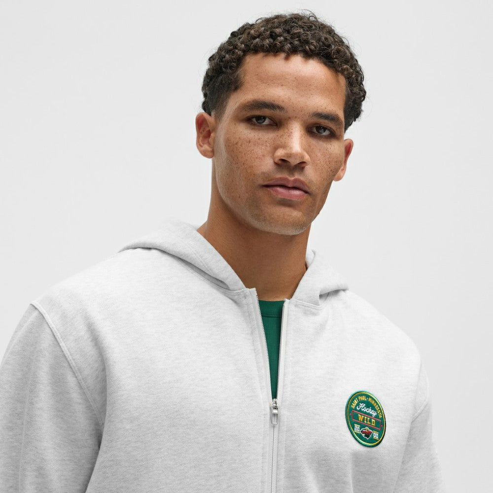 Minnesota Wild lululemon Steady State Full-Zip Hoodie - Heathered Core Ultra Light Grey - NHL