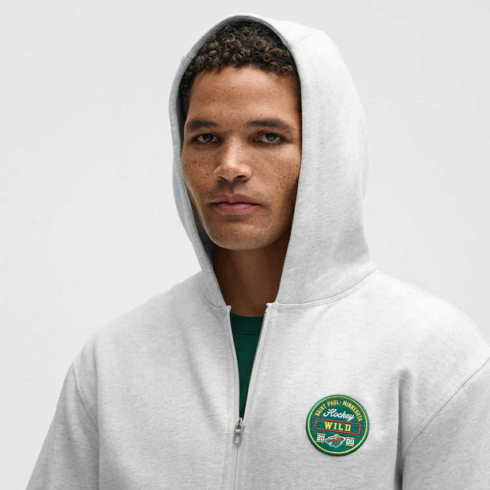Minnesota Wild lululemon Steady State Full-Zip Hoodie - Heathered Core Ultra Light Grey - NHL