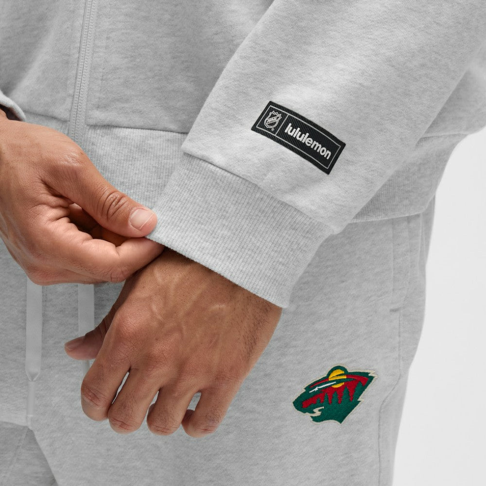 Minnesota Wild lululemon Steady State Full-Zip Hoodie - Heathered Core Ultra Light Grey - NHL