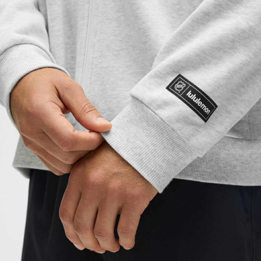 New Jersey Devils lululemon Steady State Full-Zip Hoodie - Heathered Core Ultra Light Grey - NHL
