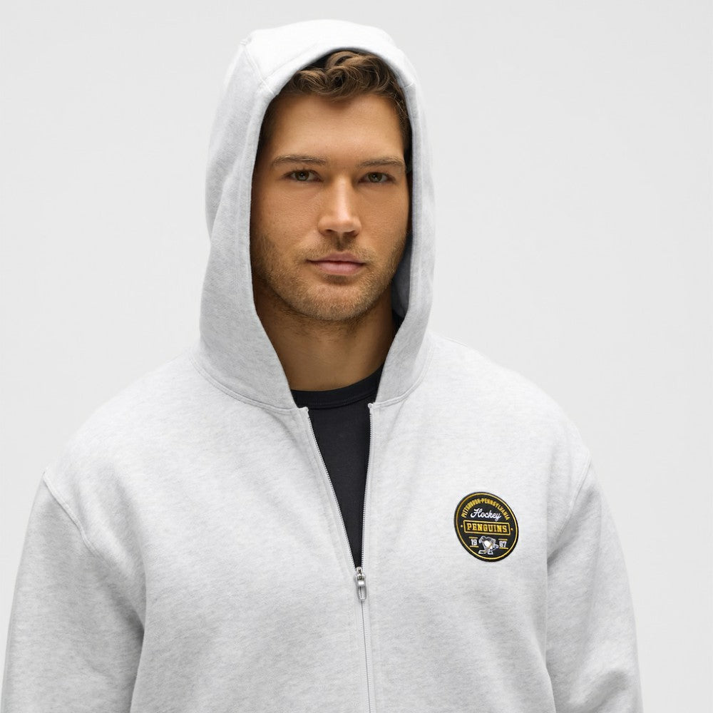 Pittsburgh Penguins lululemon Steady State Full-Zip Hoodie - Heathered Core Ultra Light Grey - NHL