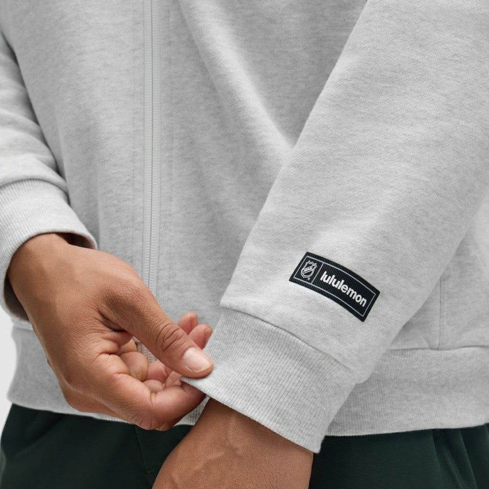 San Jose Sharks lululemon Steady State Full-Zip Hoodie - Heathered Core Ultra Light Grey - NHL