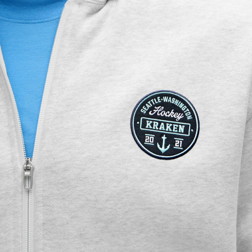 Seattle Kraken lululemon Steady State Full-Zip Hoodie - Heathered Core Ultra Light Grey - NHL