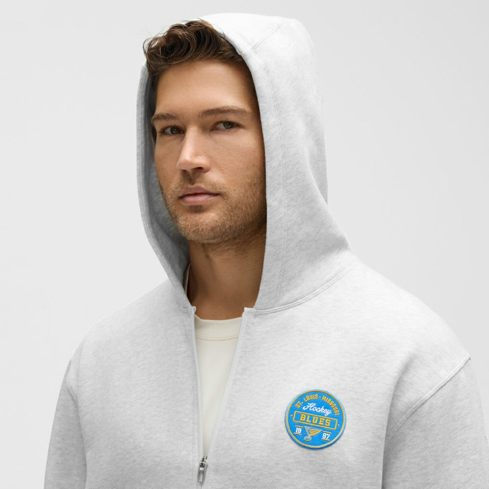 St. Louis Blues lululemon Steady State Full-Zip Hoodie - Heathered Core Ultra Light Grey - NHL