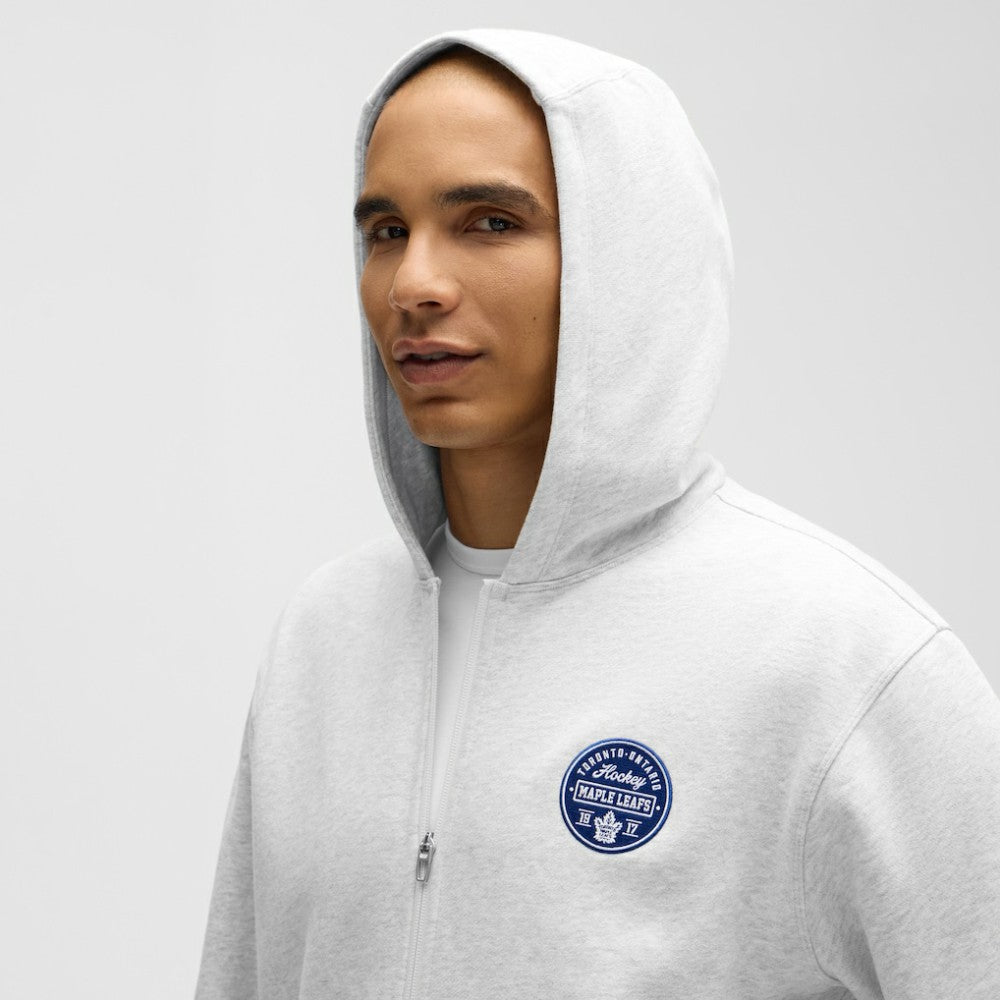 Toronto Maple Leafs lululemon Steady State Full-Zip Hoodie - Heathered Core Ultra Light Grey - NHL