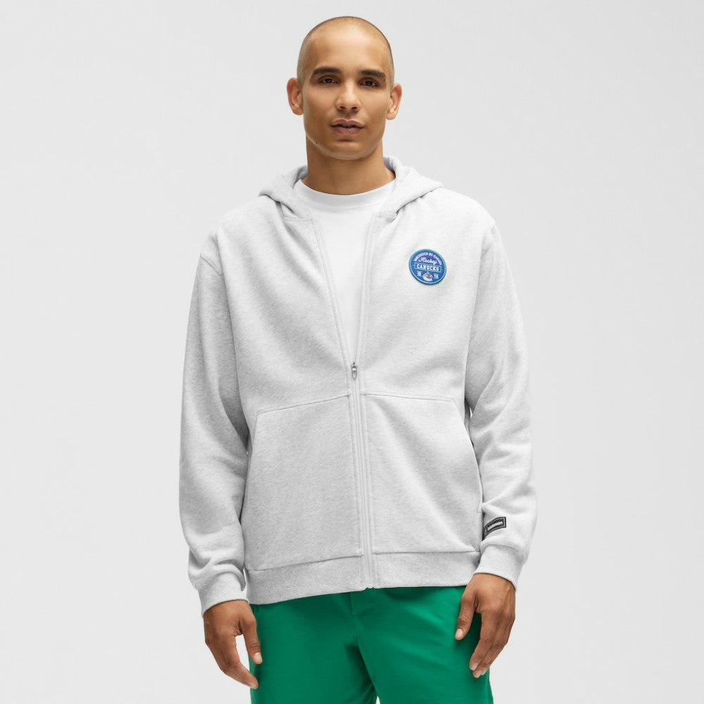 Vancouver Canucks lululemon Steady State Full-Zip Hoodie - Heathered Core Ultra Light Grey - NHL