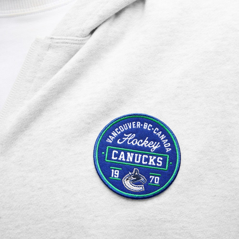 Vancouver Canucks lululemon Steady State Full-Zip Hoodie - Heathered Core Ultra Light Grey - NHL