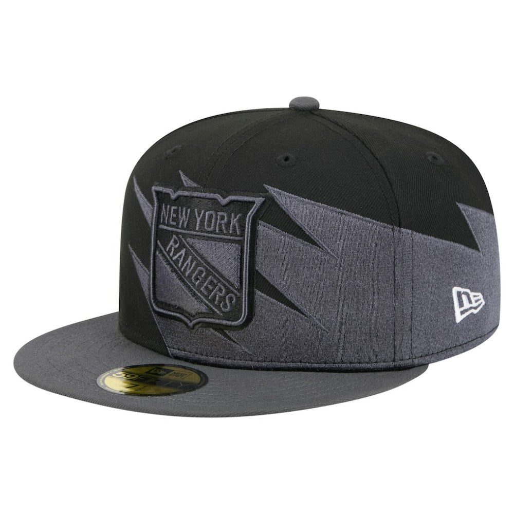 New York Rangers New Era Spikes 59FIFTY Fitted Hat - Black - NHL