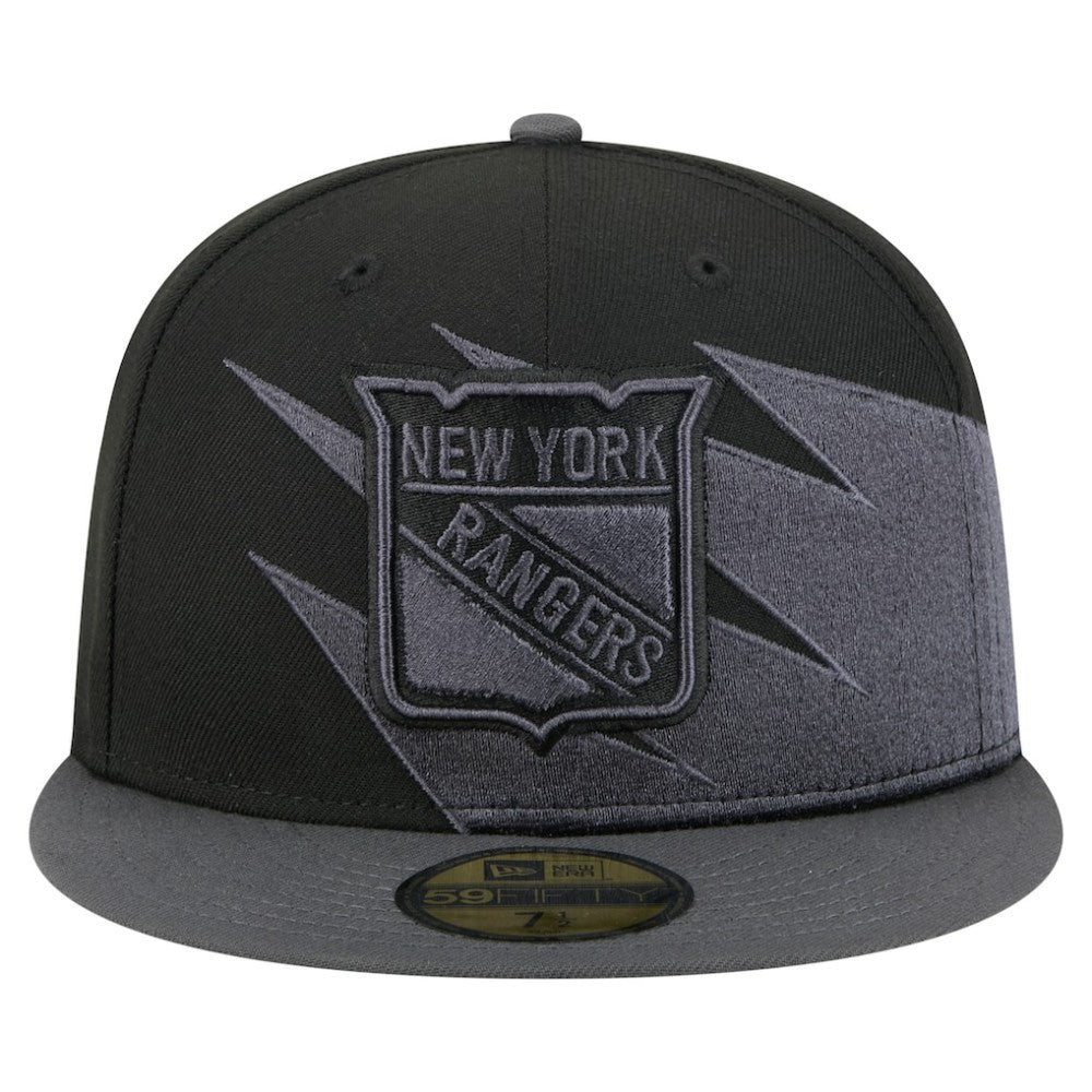 New York Rangers New Era Spikes 59FIFTY Fitted Hat - Black - NHL