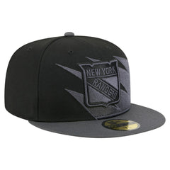 New York Rangers New Era Spikes 59FIFTY Fitted Hat - Black - NHL