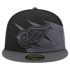 Detroit Red Wings New Era Spikes 59FIFTY Fitted Hat - Black - NHL