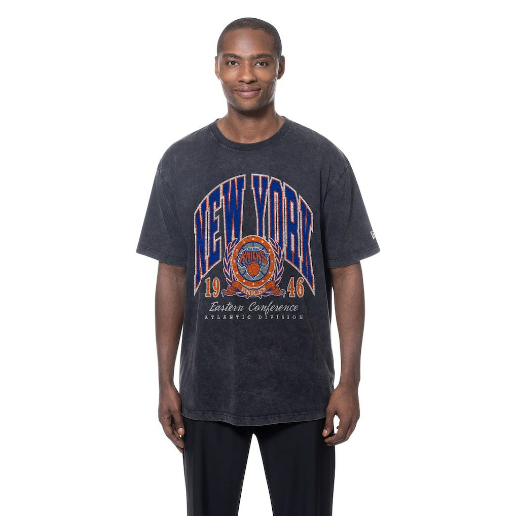 New York Knicks Sport Classics Mineral Washed T-Shirt Black - NBA