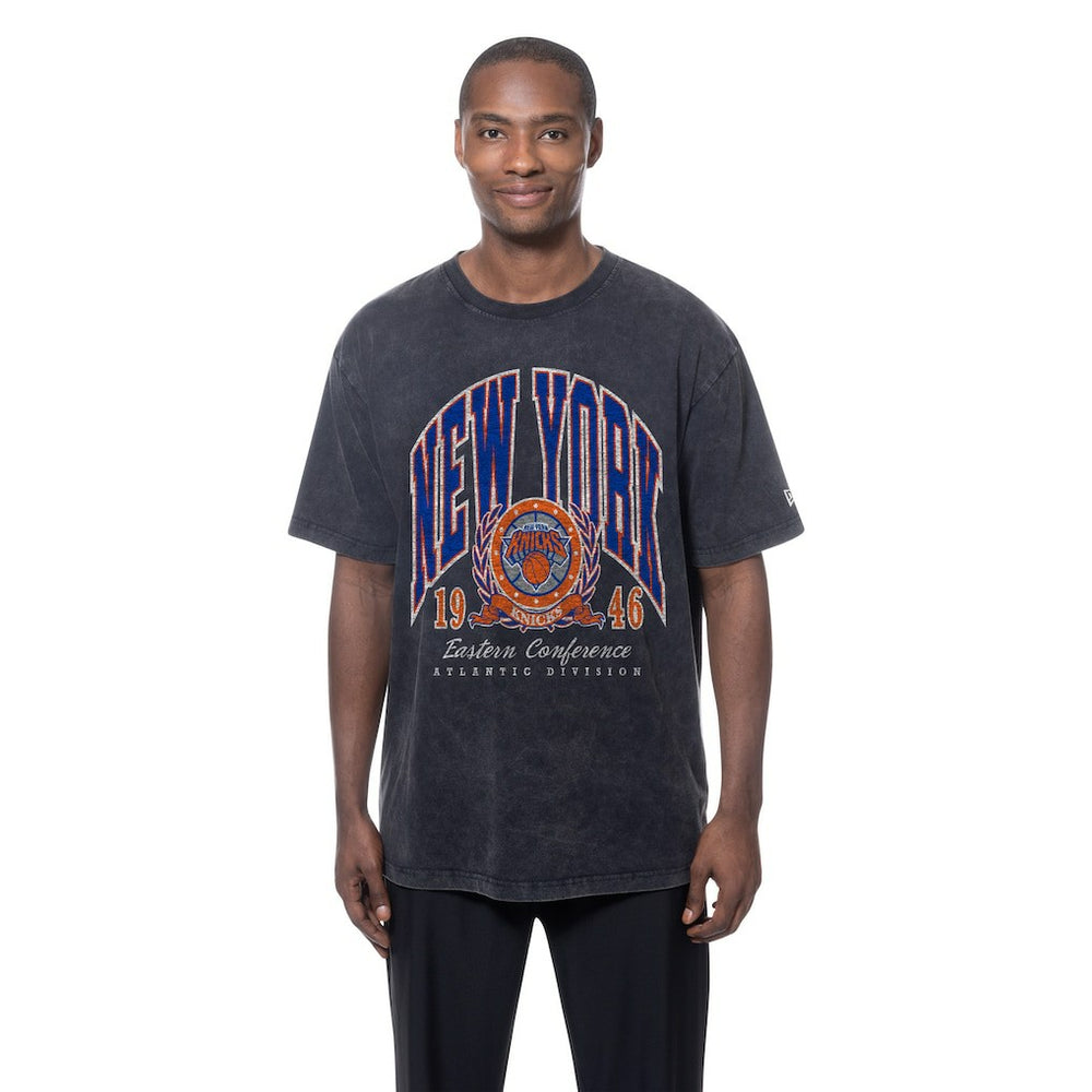 New York Knicks Sport Classics Mineral Washed T-Shirt Black - NBA