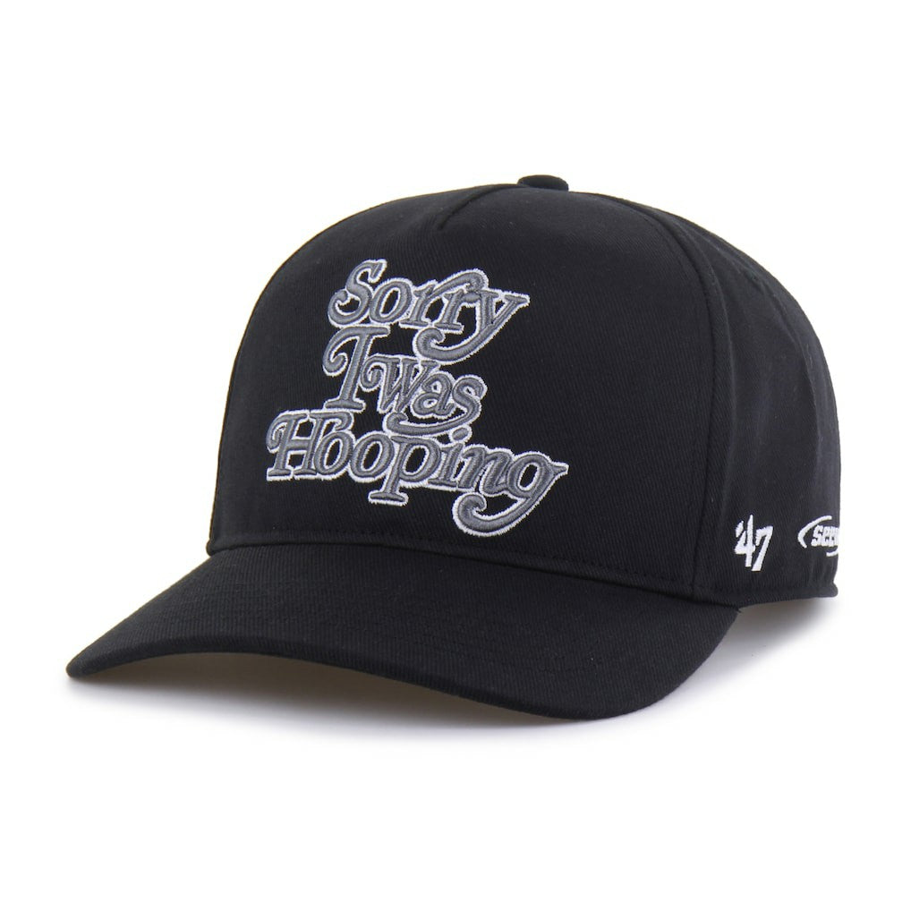 Brooklyn Nets Brand Seen by '47 Sorry I Was Hooping Hitch Adjustable Hat Black - NBA