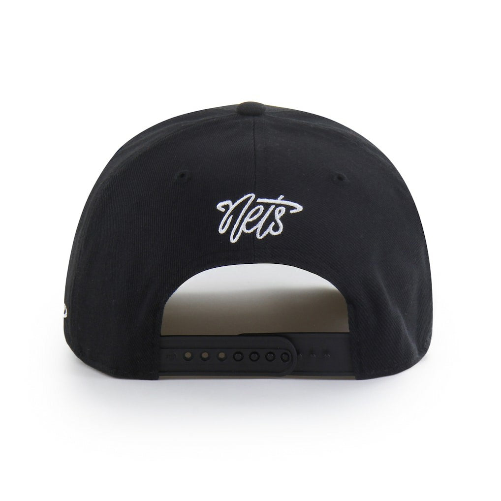 Brooklyn Nets Brand Seen by '47 Sorry I Was Hooping Hitch Adjustable Hat Black - NBA