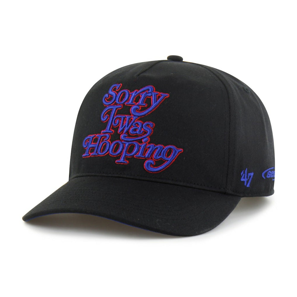 Philadelphia 76ers Brand Seen by '47 Sorry I Was Hooping Hitch Adjustable Hat Black - NBA