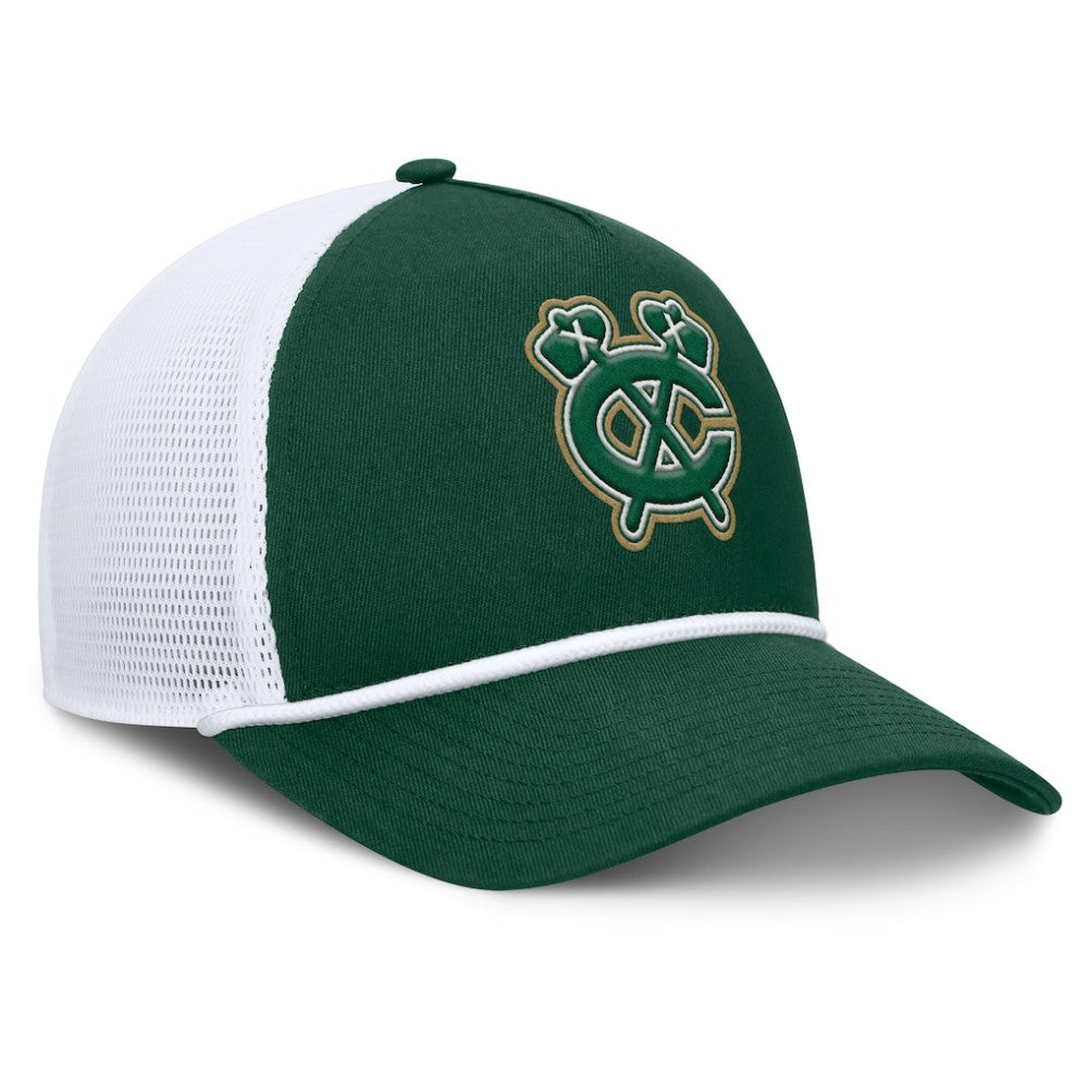 Chicago Blackhawks Fanatics Bermuda A-Frame Adjustable Hat - Green/White - NHL